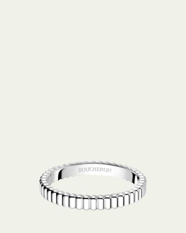 Quatre Grosgrain Band in 18K White Gold